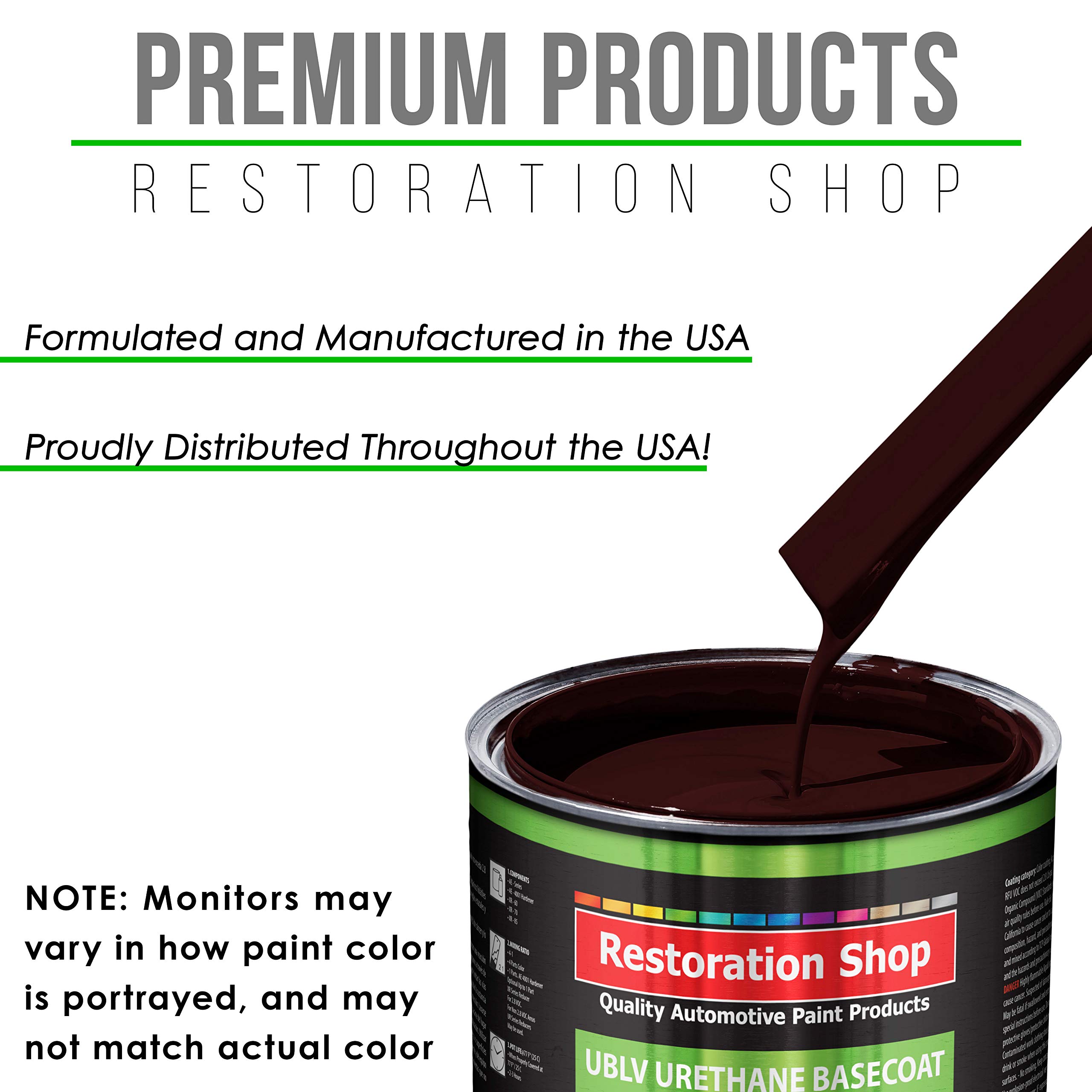 Royal Maroon Low VOC Urethane Basecoat with Clearcoat Auto Paint Kit - Professional High Gloss Automotive & Truck Coating - Complete Medium Quart Paint Set for Car Restoration & Touch-Ups