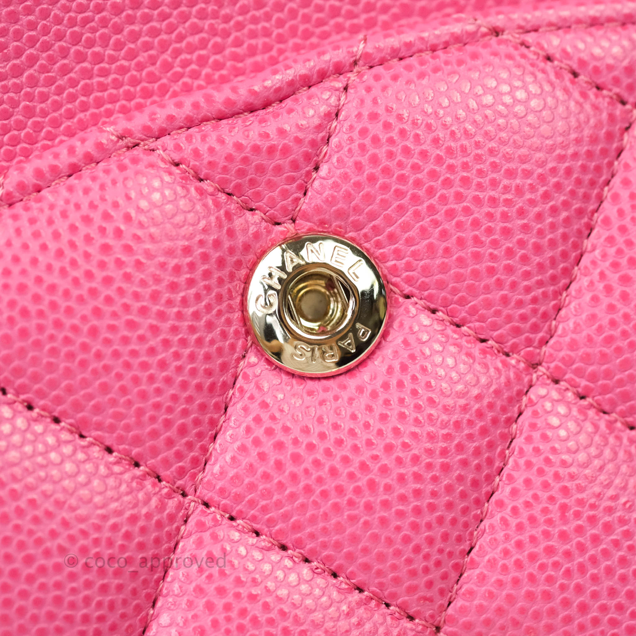 Chanel Classic Medium Double Flap Bag in Pink Caviar Leather with Gold Hardware - Perfect for Date Night & Special Occasions