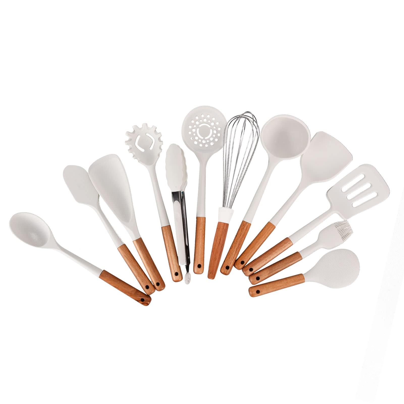 Premium Silicone Kitchen Cookware Set - 12-Piece Non-Slip Heat-Resistant Cooking Utensils for Baking, Frying & Sauteing - Perfect for Home Chefs & Professional Kitchens
