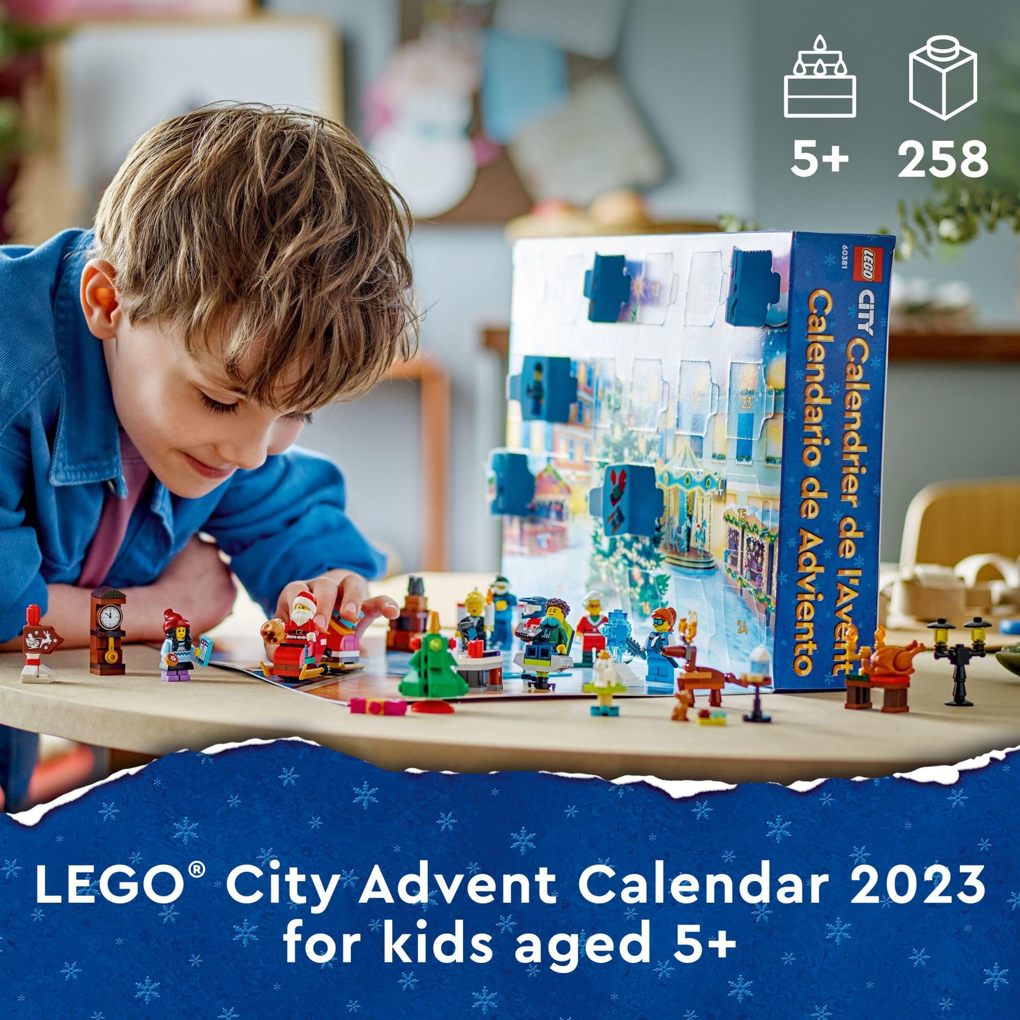 LEGO City 2023 Advent Calendar 60381 Countdown to Christmas Building Set - Daily Surprise Toys, Holiday Gift Idea for Kids - Perfect for Christmas Countdown & Family Holiday Traditions