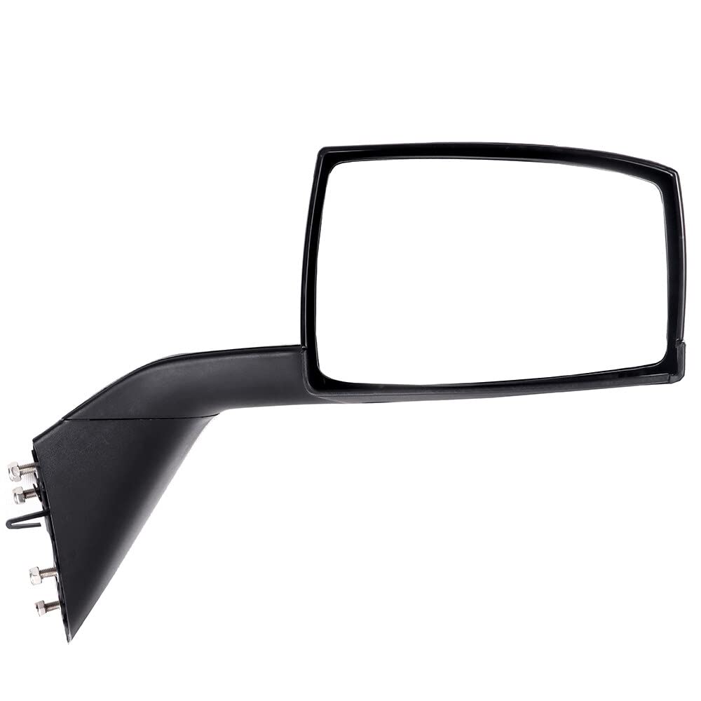 SCITOO Black Manual Left Driver Side Tow Mirror for Volvo VN & VNL Trucks (2004-2016) - Durable Automotive Exterior Hood Mirror Replacement (Part# 82361058) | Perfect for Long-Haul Trucking & Towing Applications