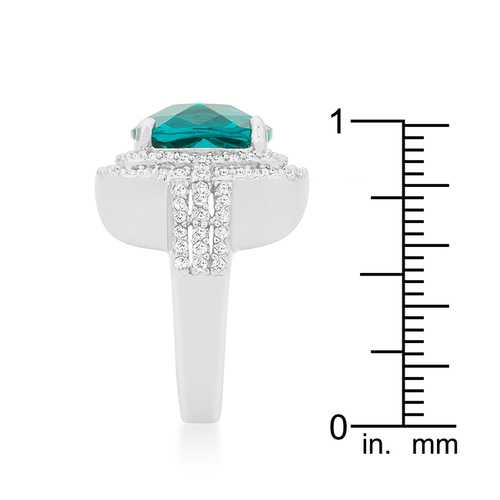 Elegant Aqua Candy Cocktail Ring for Women | Vintage Style Statement Jewelry for Parties, Weddings & Special Occasions
