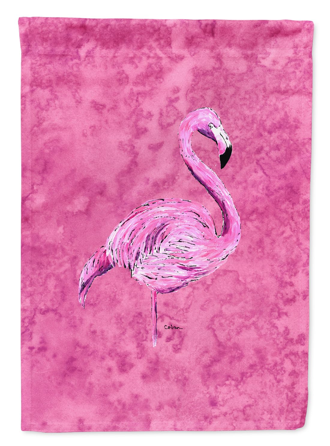 Caroline's Treasures 8875GF Flamingo on Pink Garden Flag - Decorative Mailbox & Yard Banner for Outdoor Patio, Flower Beds & Garden Decor - Vibrant Multicolor Design Perfect for Spring & Summer Outdoor Decorations