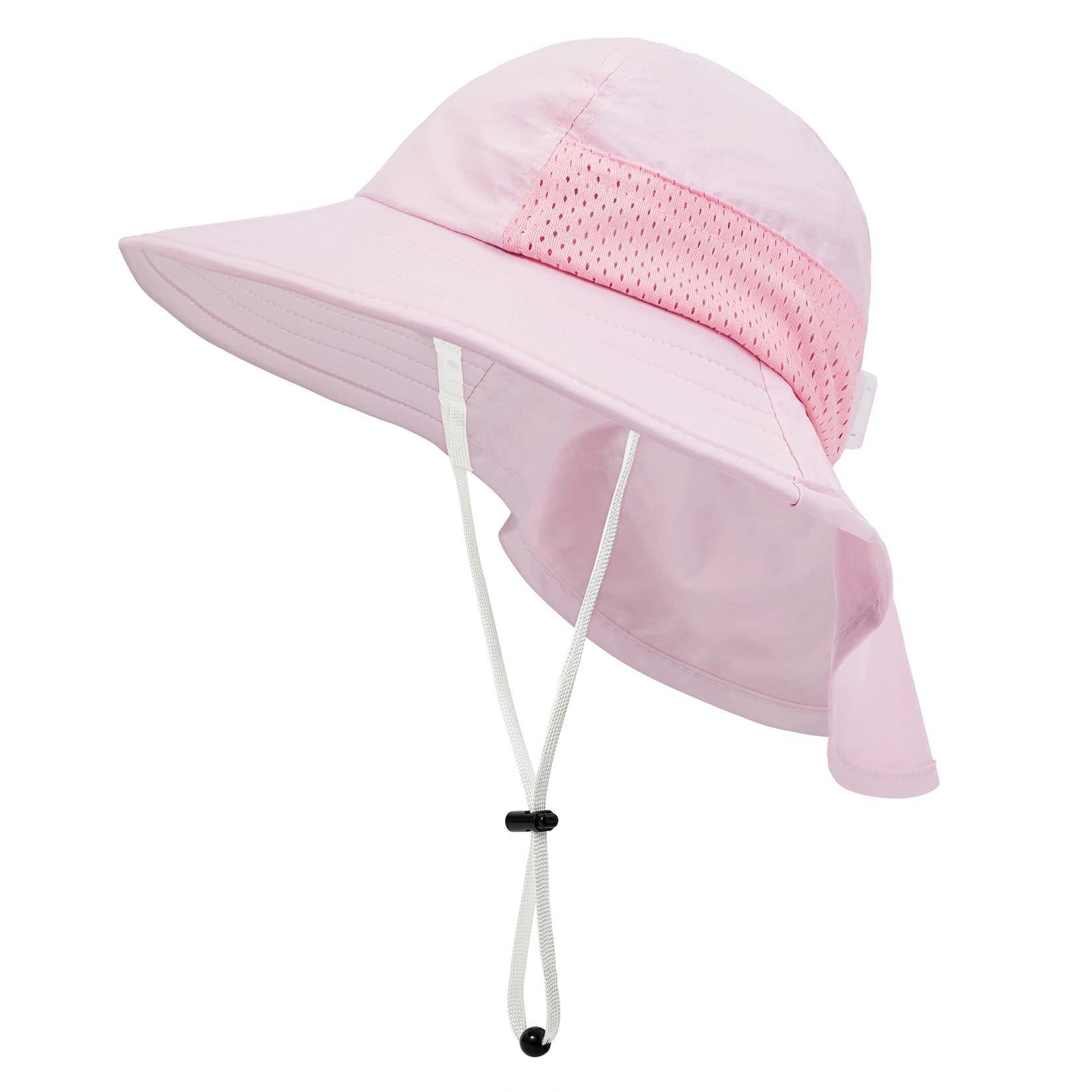 UPF 50+ Baby Sun Hat for Toddlers - Wide Brim UV Protection Beach Hat with Neck Flap for Boys & Girls - Perfect for Outdoor Play, Swimming, Fishing and Summer Activities