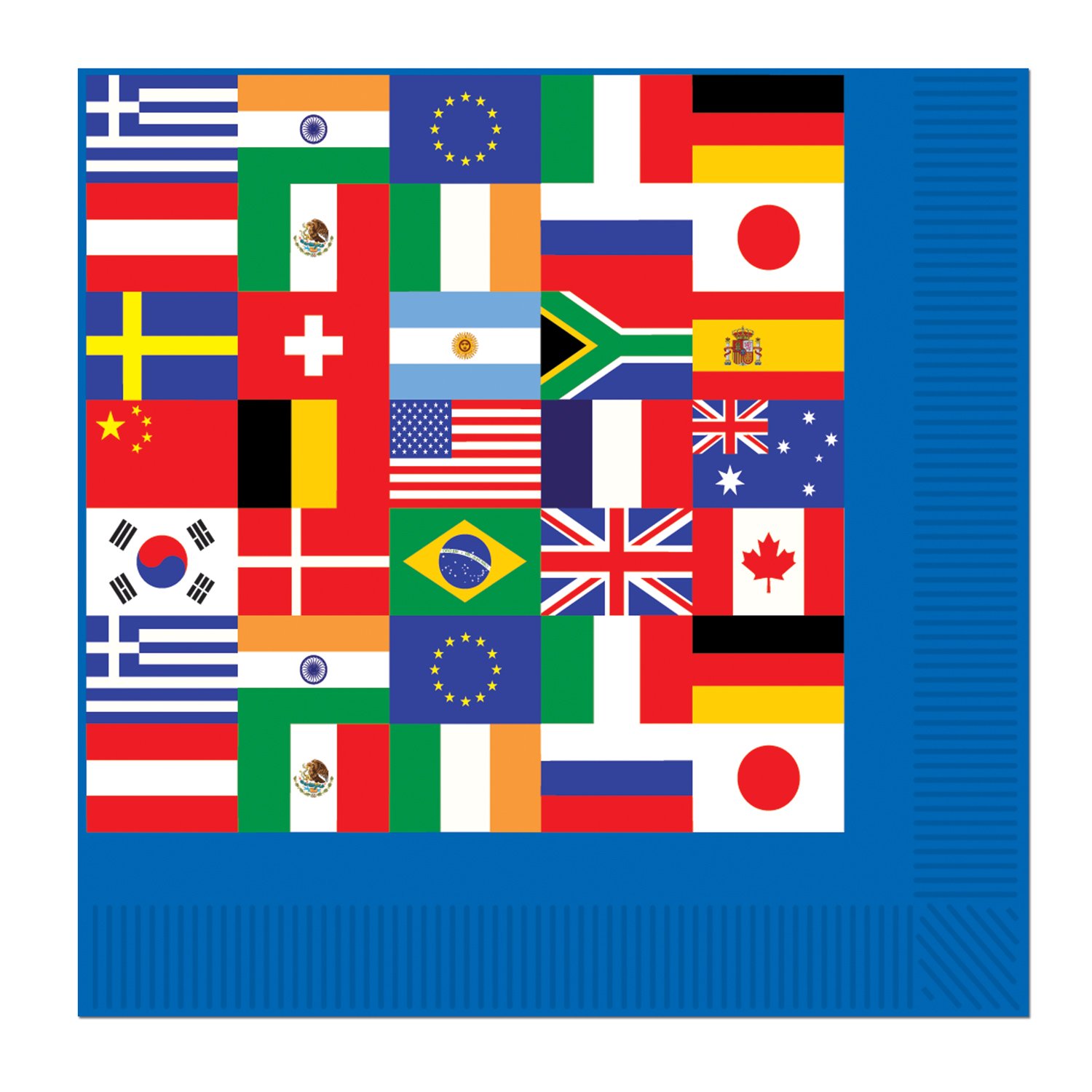 16-Pack 9-Inch International & Olympic Themed Party Plates and Napkins Set - Perfect for Sports Events, Birthday Celebrations, and Themed Parties