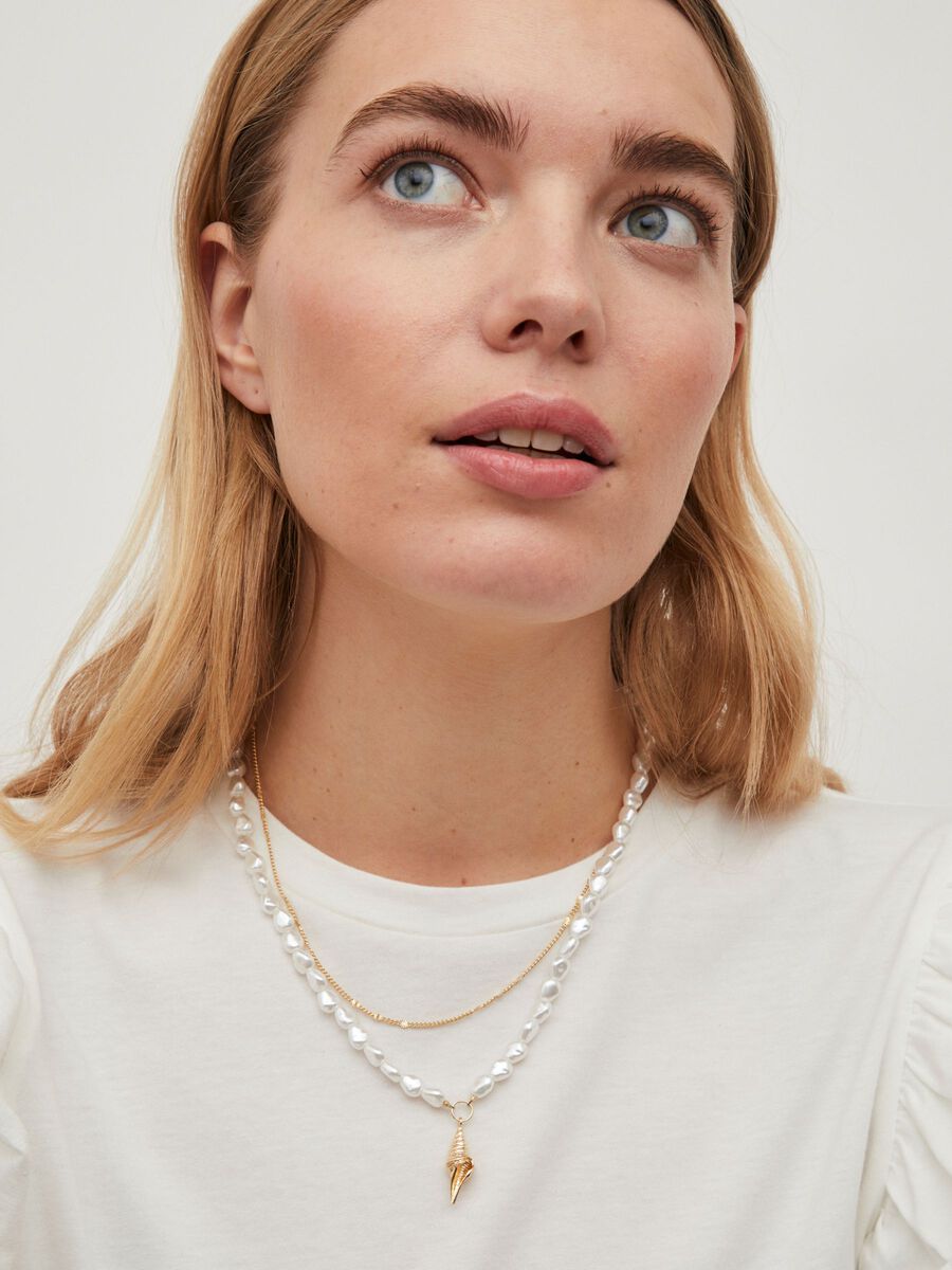 Catrina Layered Necklace in Gold - Elegant Mexican Day of the Dead Jewelry for Women, Perfect for Halloween, Dia de los Muertos Celebrations & Boho Fashion