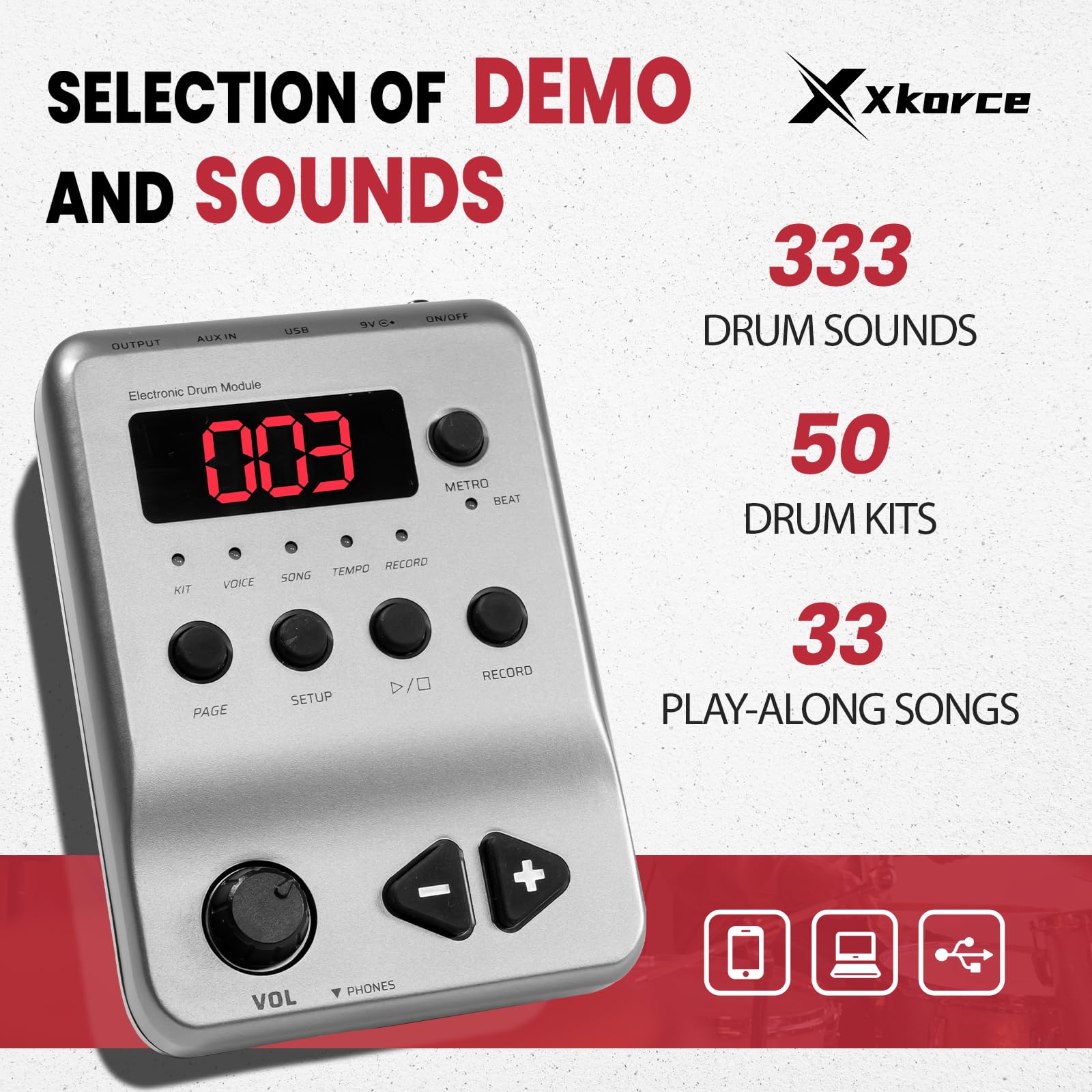 Best Electronic Drum Set for Beginners - Quiet Mesh Pads, 8