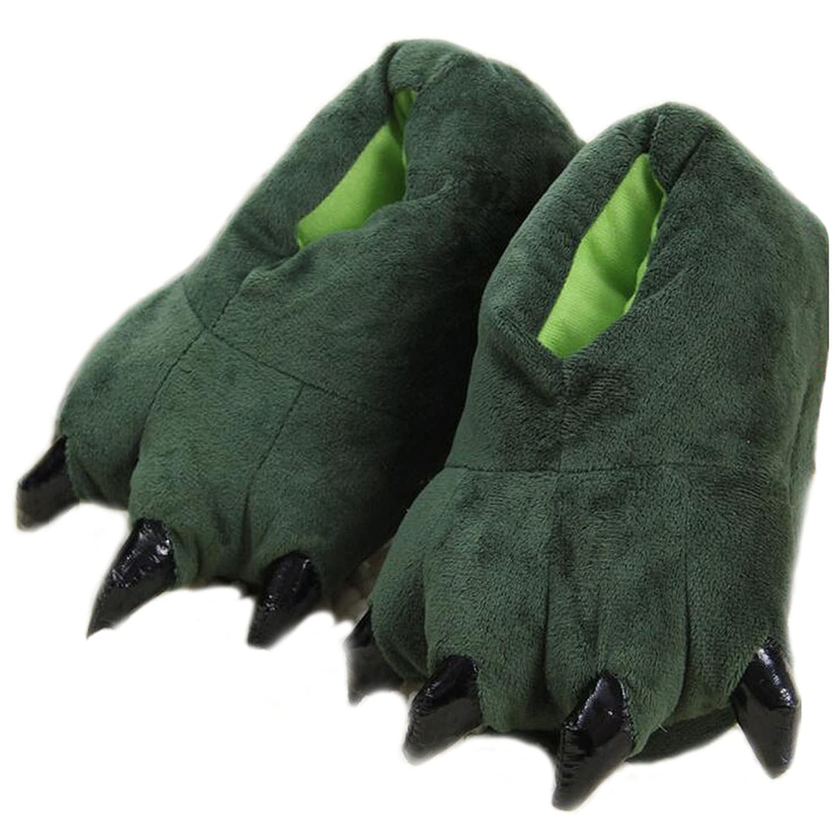 Unisex Plush Animal Paw Slippers - Fuzzy Warm House Shoes with Dinosaur & Claw Designs | Cozy Indoor/Outdoor Wear for Winter, Lounge, Cosplay & Gifts