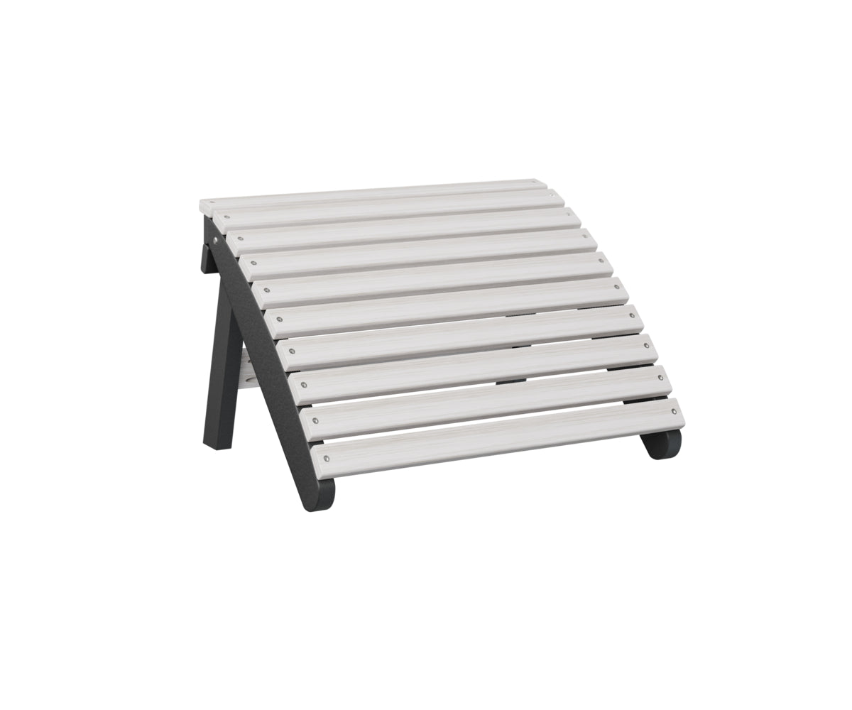 Berlin Gardens Folding Adirondack Footstool - Outdoor Patio Furniture, Portable Foot Rest for Garden, Deck, Poolside & Camping - Lightweight & Durable Design