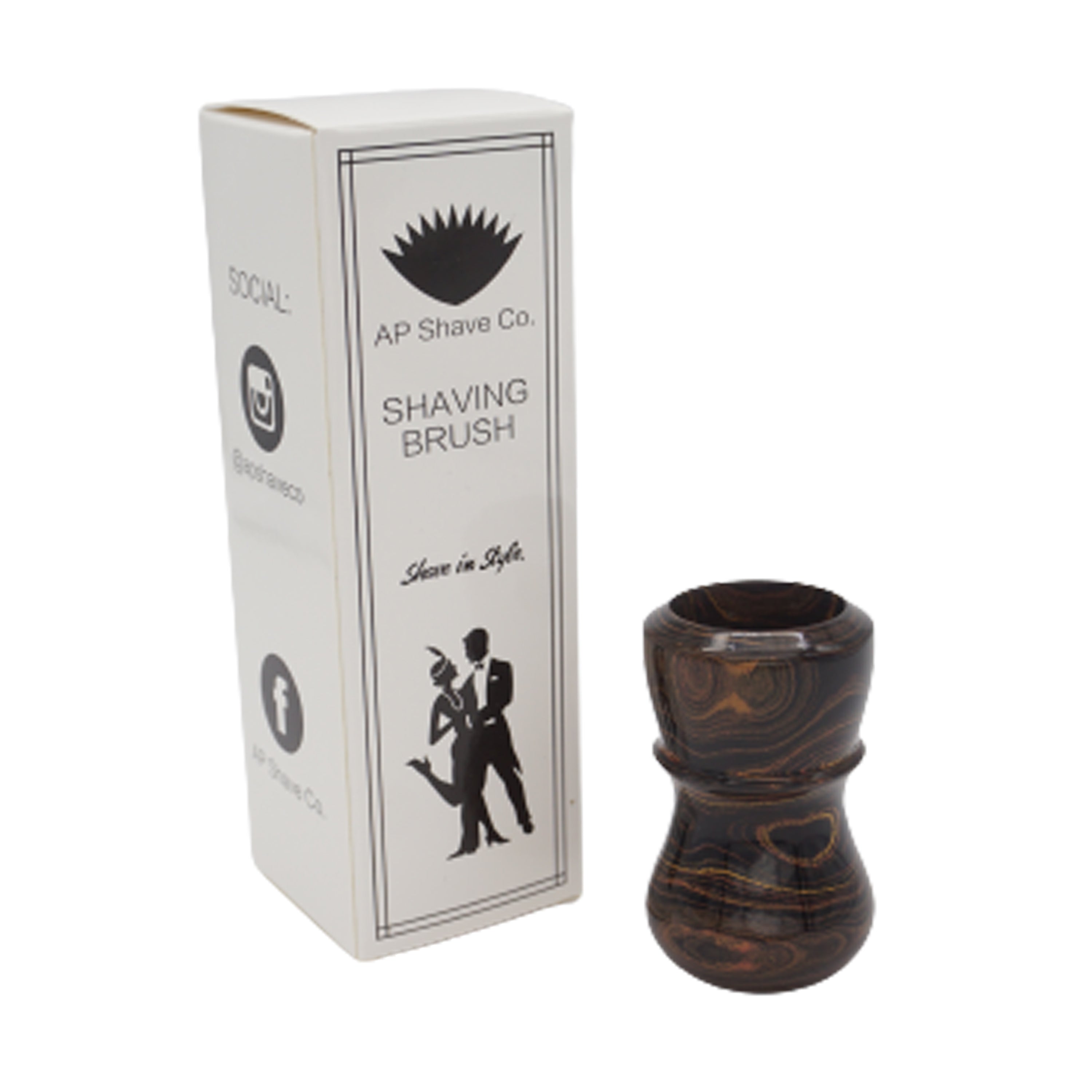 Premium Handcrafted Honey Ebonite Shaving Brush Handle - Fits 24mm & 26mm Knots - Perfect for Wet Shaving & Barber Shop Grooming Rituals
