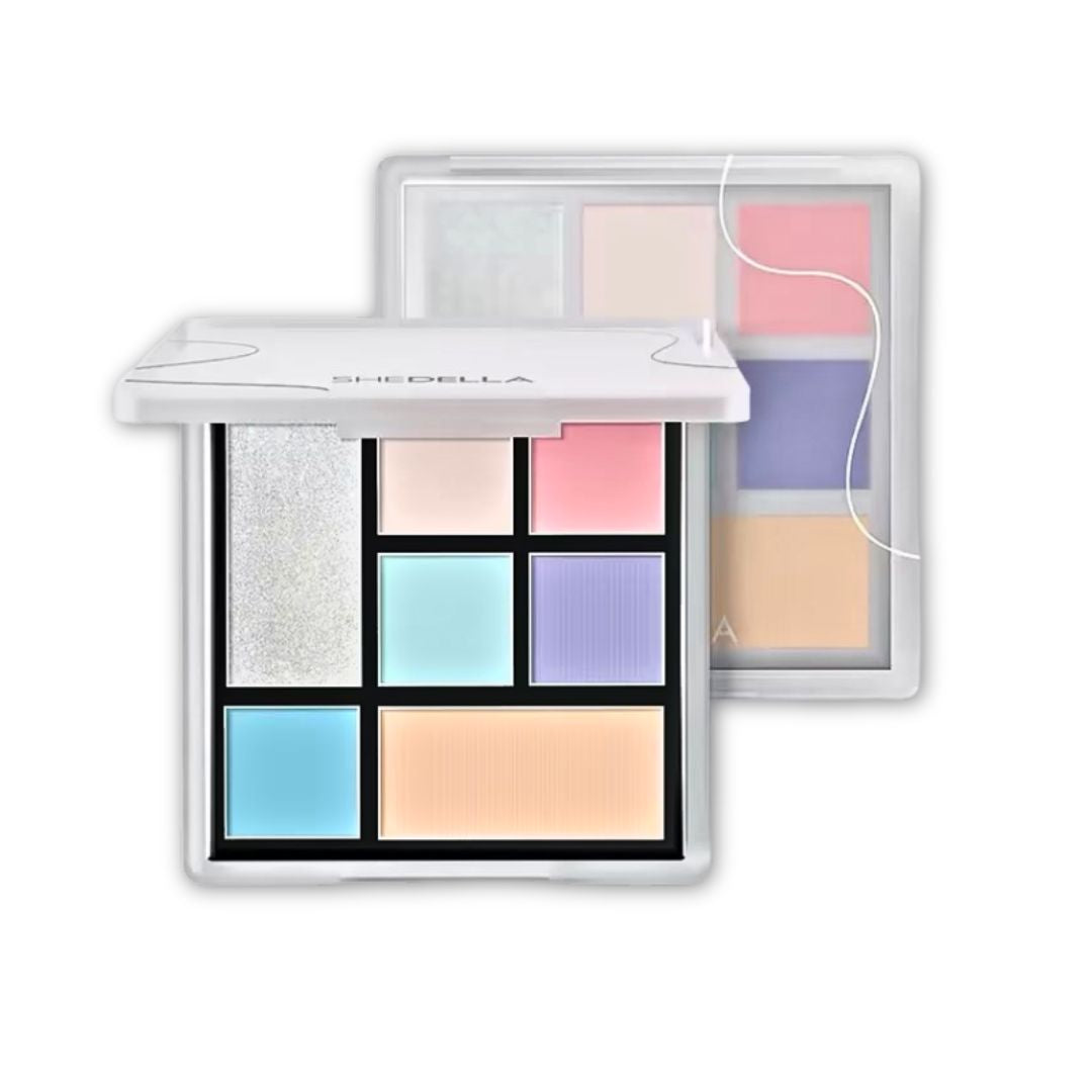 SHEDELLA Minimalist 7-Color Eyeshadow Palette - Natural & Matte Shades for Everyday Makeup, Party & Special Occasions