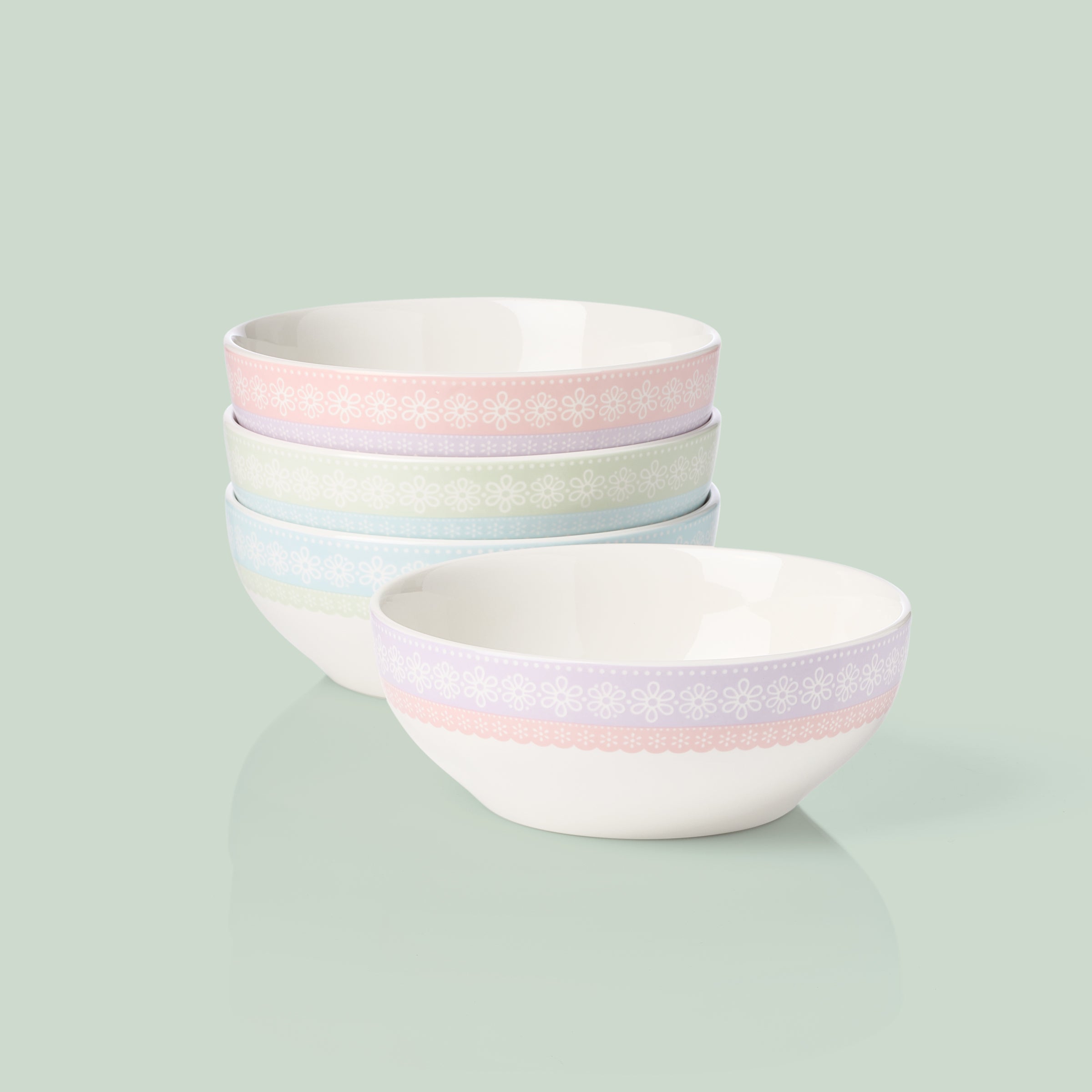 Bunny Hop 4-Piece All-Purpose Bowl Set - Durable & Versatile for Serving, Mixing, and Food Prep - Perfect for Kitchen, Dining, and Entertaining