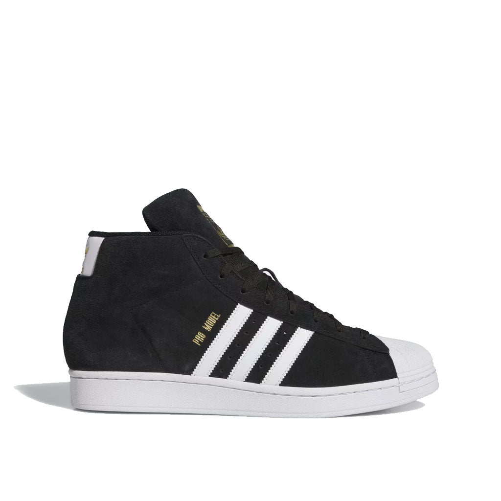 Adidas Pro Model ADV Basketball Shoes for Men - Core Black/Cloud White/Gold Metallic - High-Performance Sneakers for Court Play & Streetwear Fashion