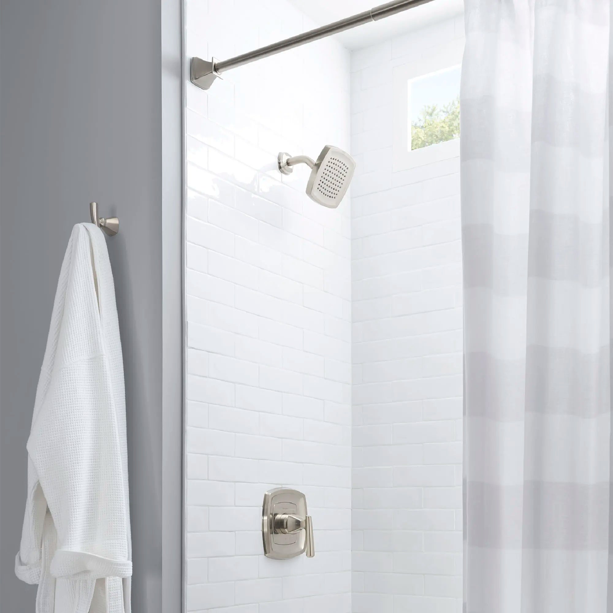 Edgemere® 2.5 GPM/9.5 LPM Shower Trim Kit with Showerhead - Double Ceramic Pressure Balance Cartridge & Lever Handle - Perfect for Bathroom Renovation & Modern Home Upgrades