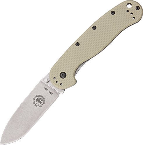 Blue Ridge Knives Avispa Desert Tan Stonewash Folding Pocket Knife - EDC, Camping, Hiking & Outdoor Survival Tool
