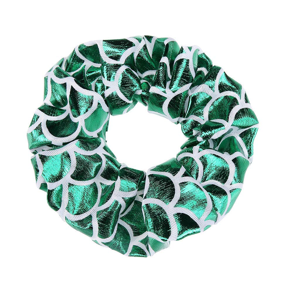 18 PCS Shiny Metallic Hair Scrunchies - Mermaid Scales Hair Ties, Elastic Ponytail Holders for Women & Girls (Perfect for Parties, Weddings, Gifts & Everyday Use)