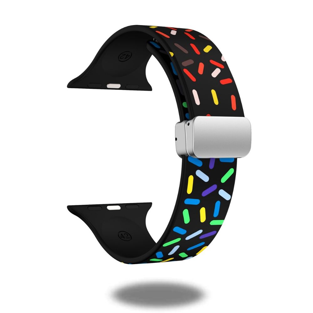 Vibrant Rainbow Silicone Magnetic Bracelets for Women & Men - Secure Magnetic Clasp Bands for Daily Wear, Workout & Fashion Accessories