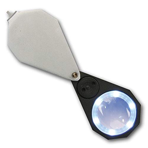 21mm Jewelry Loupe with 3 LED Light Settings - Magnifying Glass for Jewelers, Watch Repair, Coin Collecting & Hobbyists (Perfect for Detailed Inspection & Precision Work)
