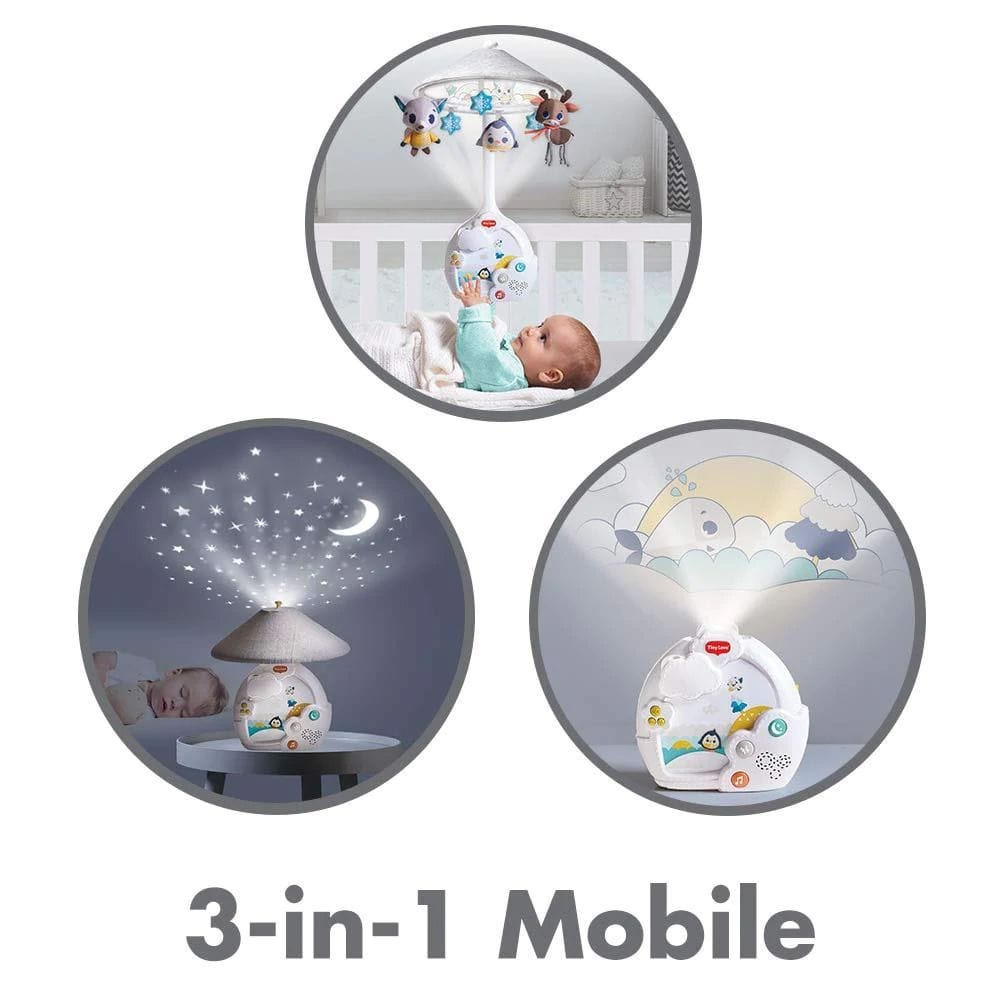 Tiny Love Black & White Magical Mobile - High Contrast Baby Crib Mobile with Soothing Music | Perfect for Newborn Visual Stimulation & Nursery Decor