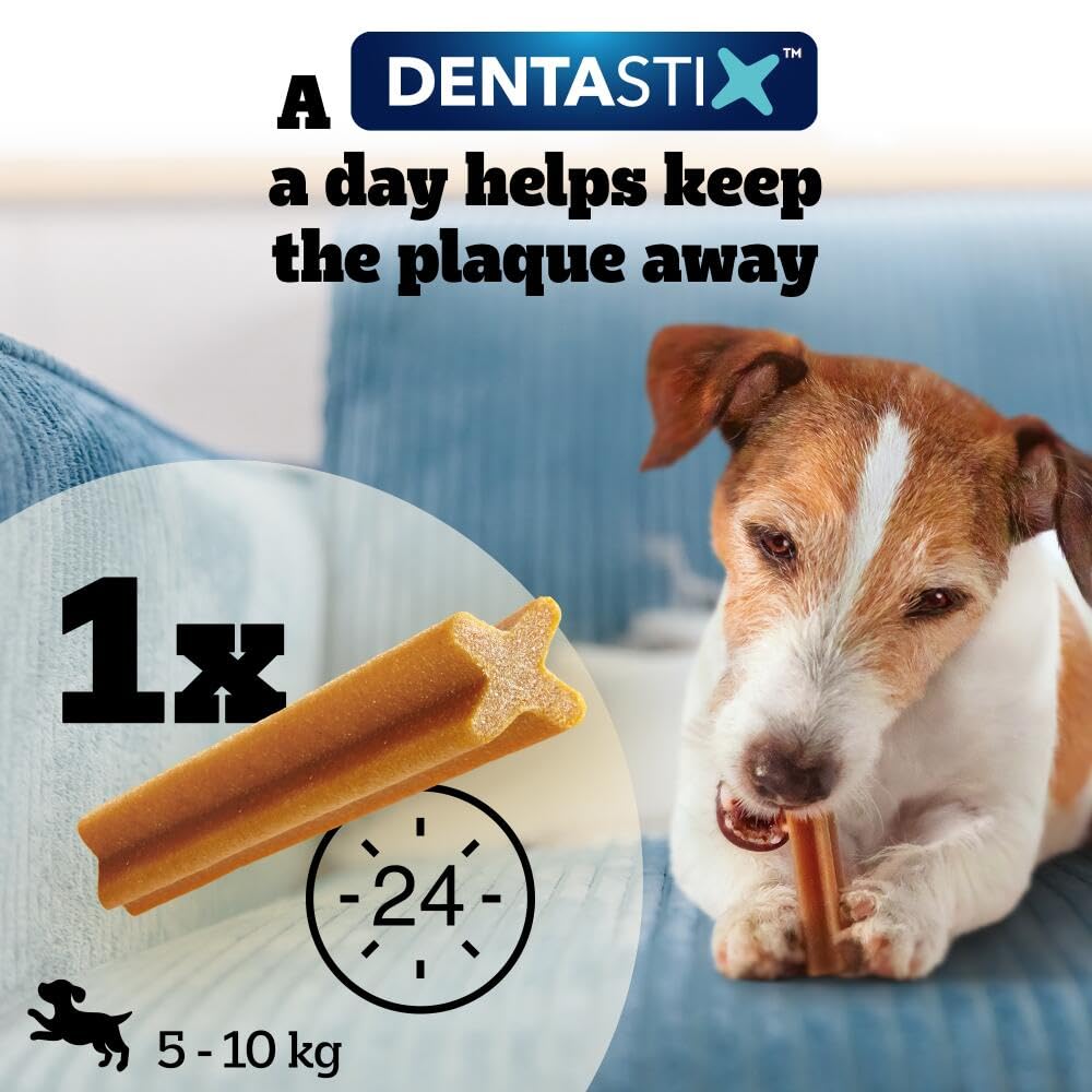 Pedigree DentaStix Dental Treats for Small Dogs 5-10kg | Daily Oral Care Chews | 112-Count Mega Pack (16 x 7 Sticks) | Promotes Fresh Breath & Healthy Teeth - Perfect for Training Rewards and Between-Meal Snacks