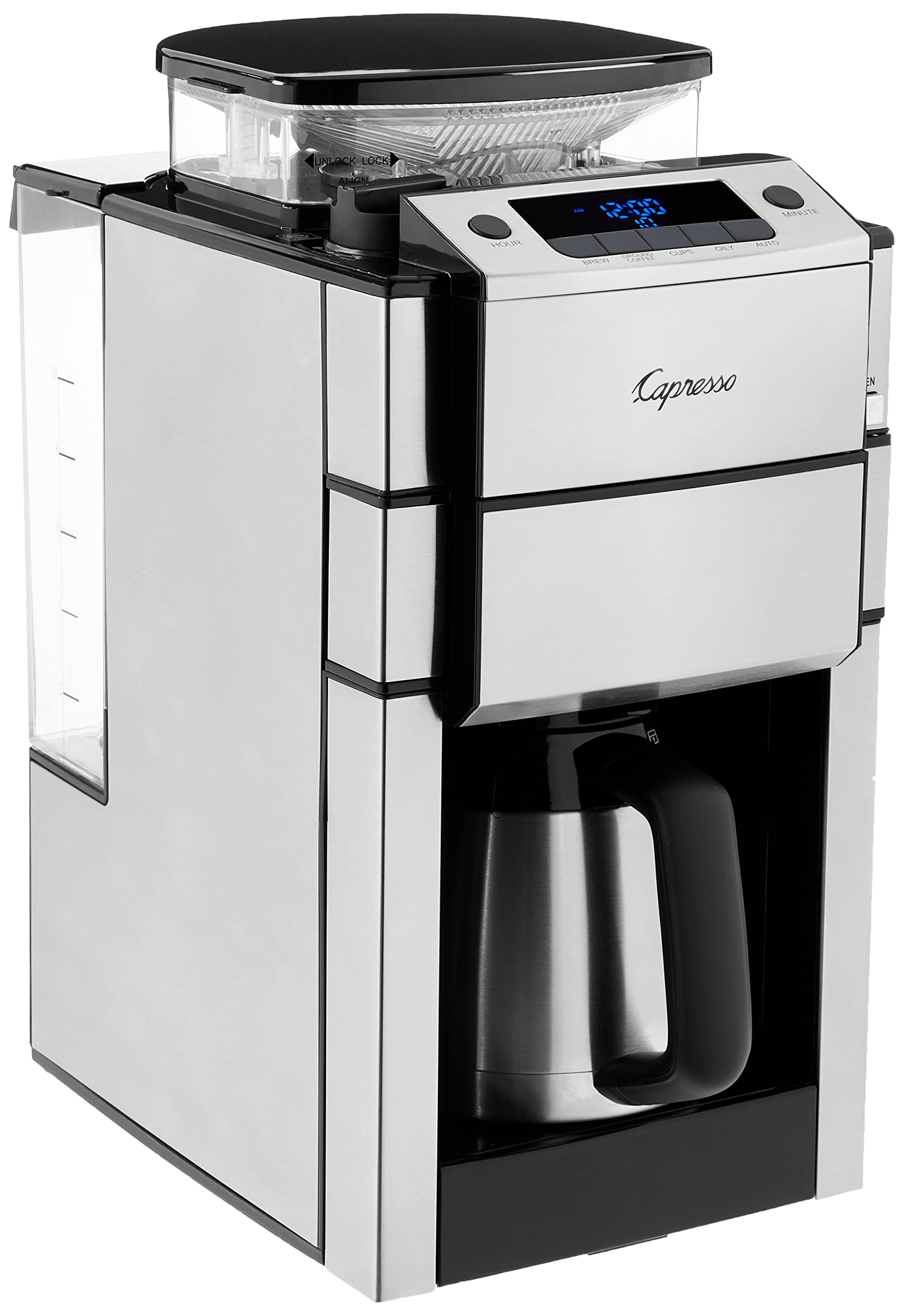 Capresso 488.05 Team Pro Plus 10-Cup Thermal Carafe Coffee Maker - Silver Stainless Steel - Programmable Drip Coffee Machine for Home & Office Use