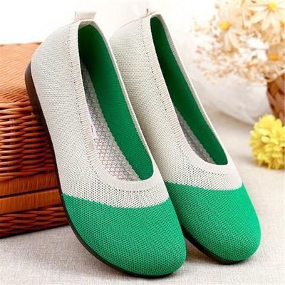 Women's Comfortable Flat Shoes - Breathable & Lightweight Cloth Slip-Ons for Casual Wear, Walking & Travel