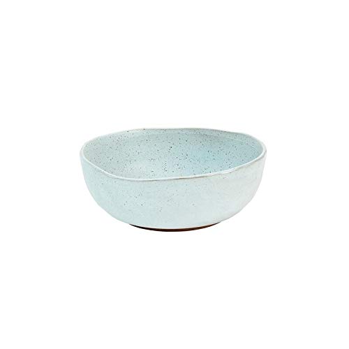 16-Piece Blue Dinnerware Set - Farmhouse Modern Stoneware Plates, Bowls & Mugs - Dishwasher & Microwave Safe - Perfect for Casual Dining, Family Gatherings & Everyday Use