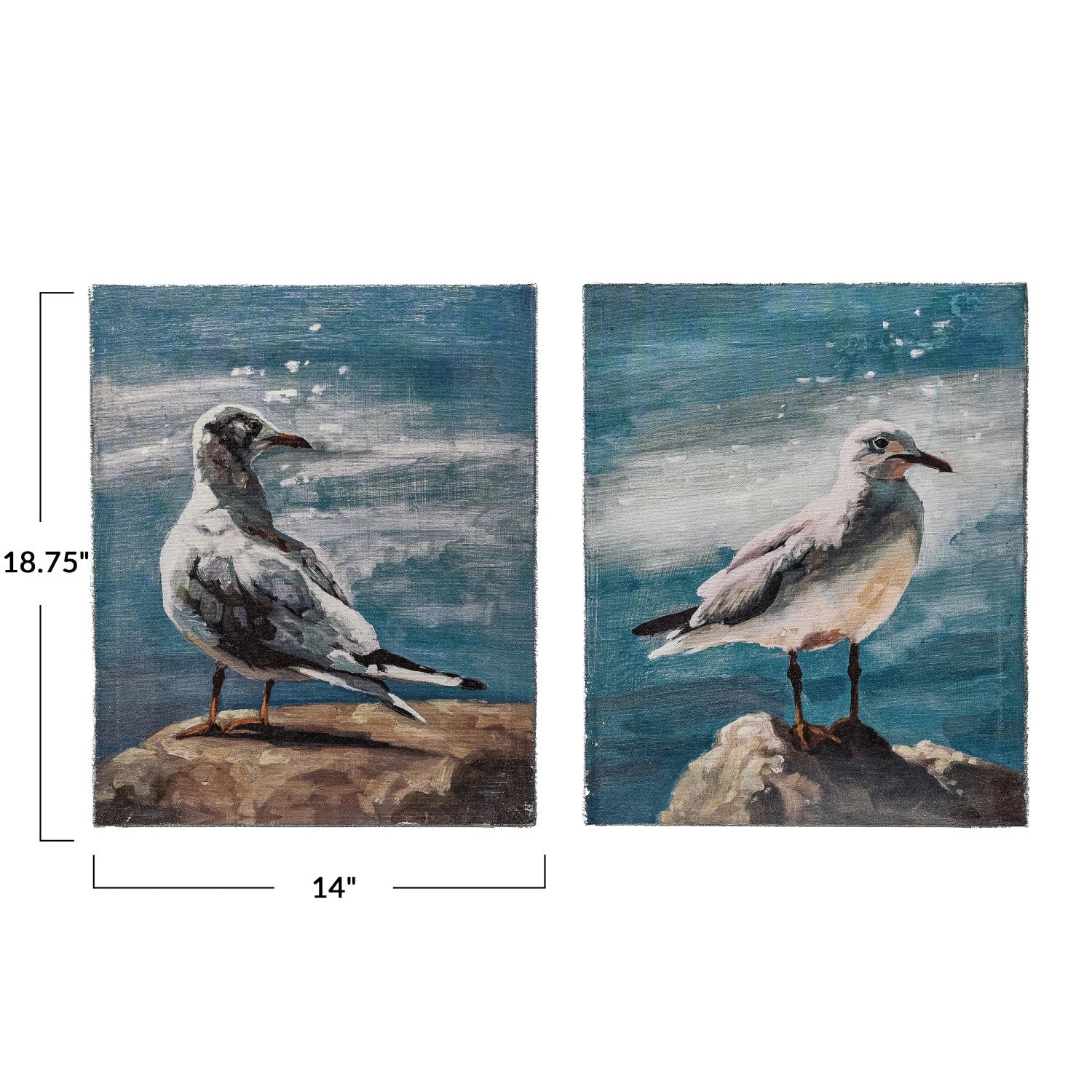 Stunning Seagull Canvas Wall Art - Coastal Beach Decor for Living Room, Bedroom & Office - Handmade Stretched Gallery Wrapped Painting