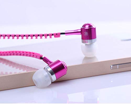 Premium Wired Earphones with Built-in Mic - Stereo Sound & Noise Canceling Headphones for Running, Gym, Sports - Comfortable Secure Fit (Rose Gold) | Ideal for Workouts, Commuting & Online Meetings