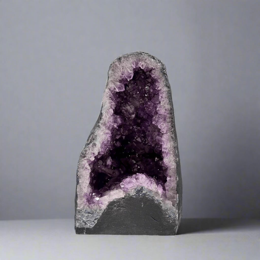 Natural Amethyst Geode Cathedral from Brazil - 14 to 36 lbs - Healing Crystal for Home Decor, Meditation & Spiritual Gifts