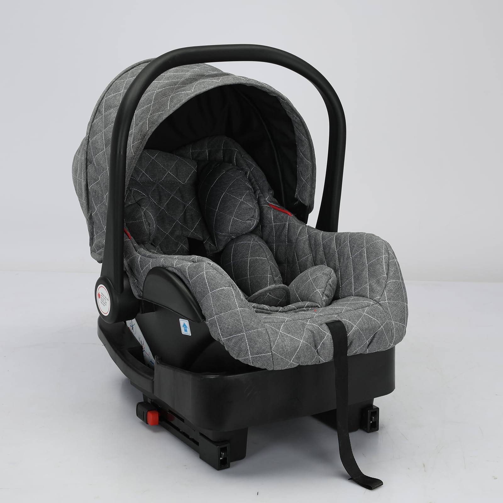 3 in 1 Baby Travel System - Reversible Stroller with Foldable Design & Luxury Pram for Newborn to Toddler | Lightweight, Portable & Includes Car Seat Base (Grey) | Perfect for Shopping, Travel & Daily Walks