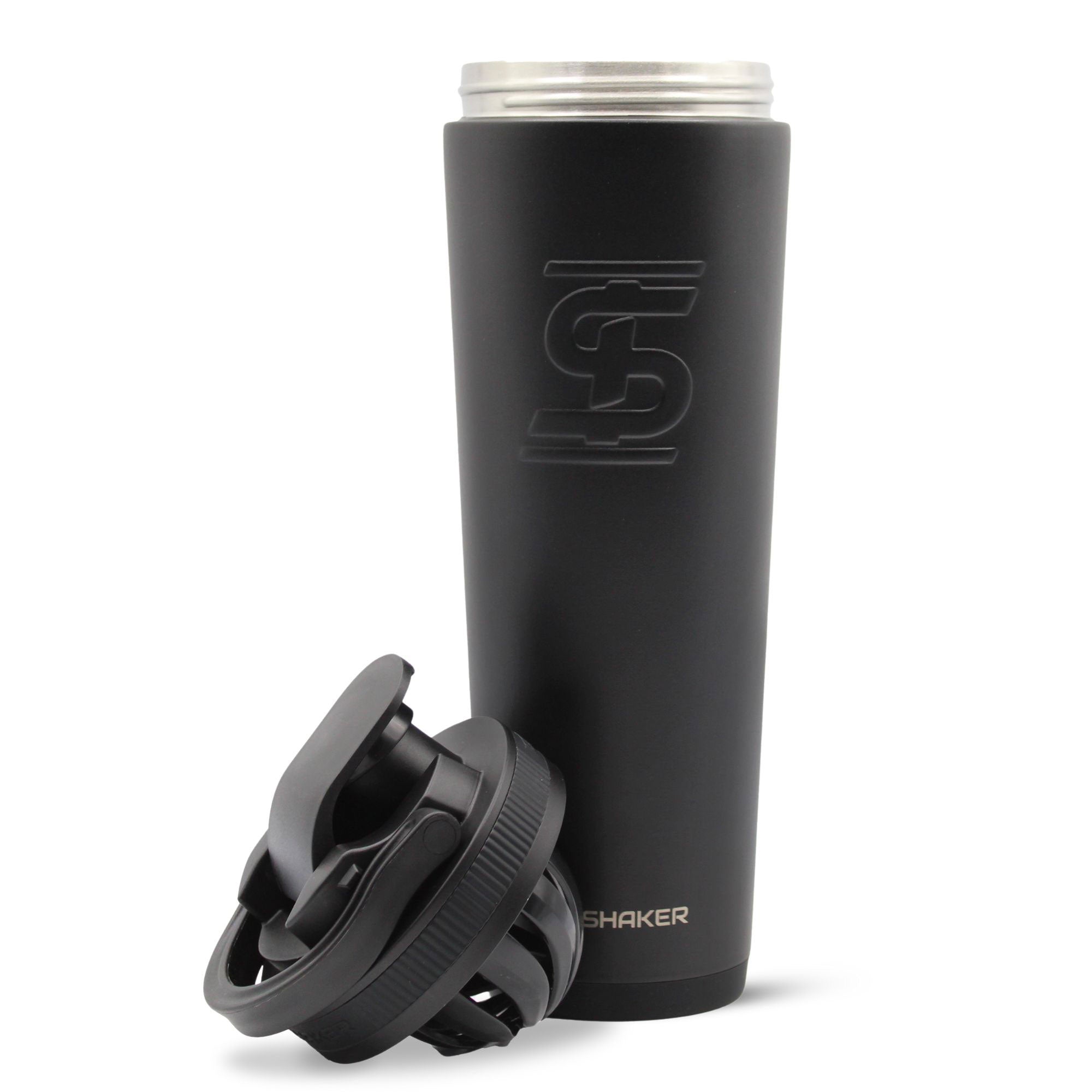 32oz Insulated Stainless Steel Ice Shaker Bottle with Leak-Proof Lid - Black | Perfect for Gym, Workouts & Protein Shakes | BPA-Free & Sweat-Proof Design