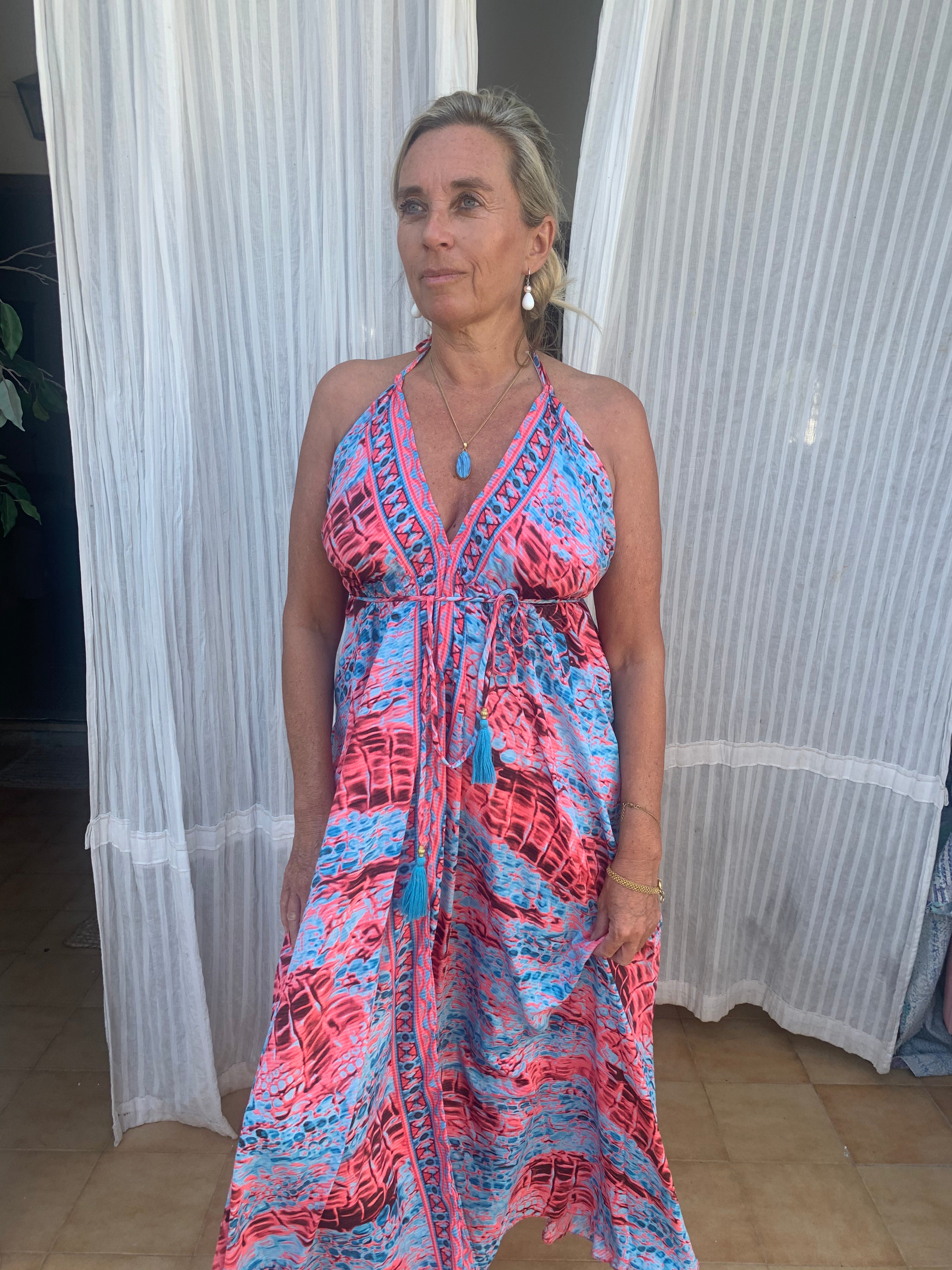 Magic Silky Maxi Dress in Soft Pink - Elegant & Comfortable Long Dress for Women, Perfect for Weddings, Parties & Special Occasions