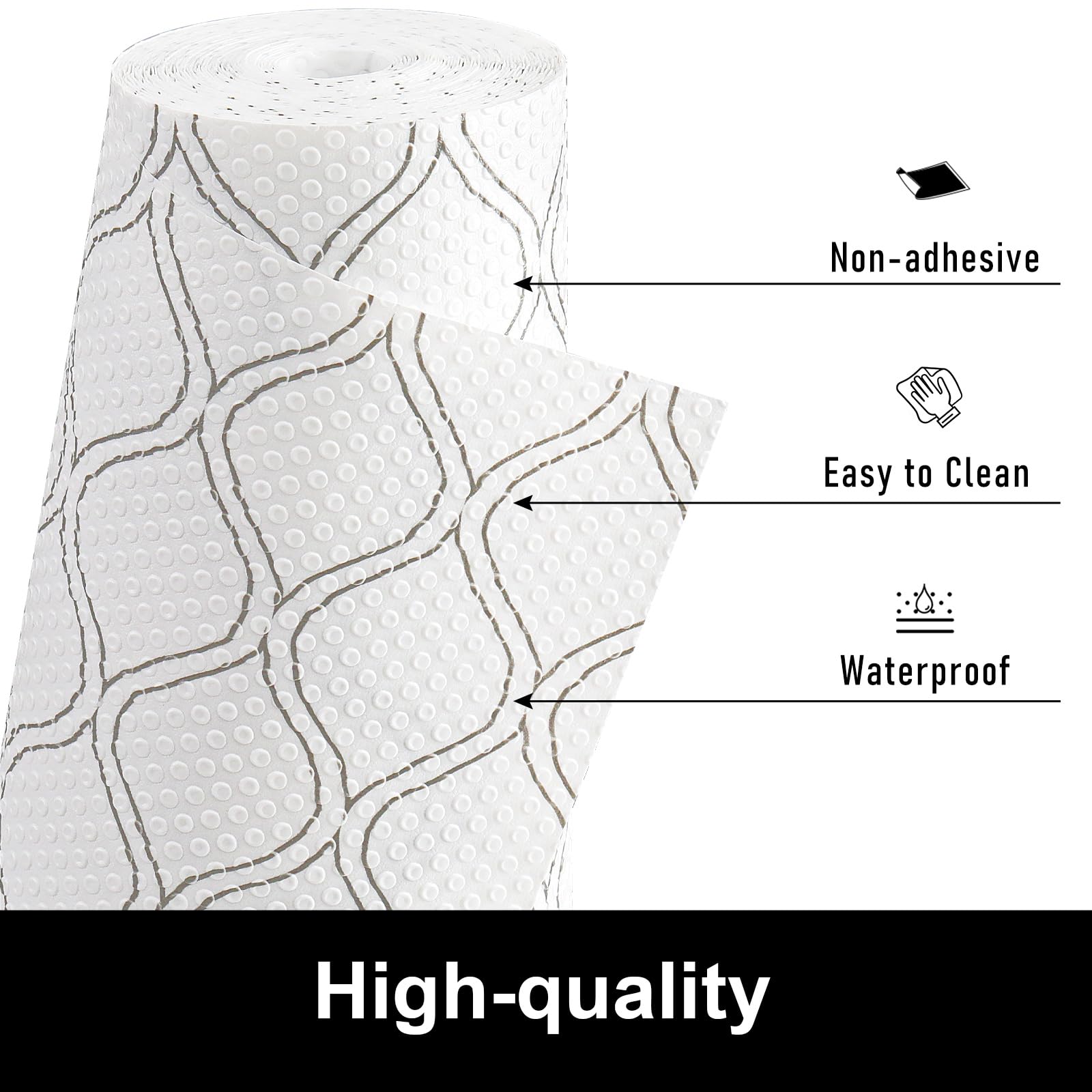 Non-Slip Cooyes Drawer and Shelf Liner - Thick Grip Mats for Kitchen Cabinets, Desks, Shelves, Bathroom Drawers & Fridge - Durable Cabinet Protection for Home & Office Organization