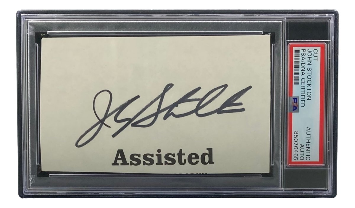 Authentic John Stockton Utah Jazz Signed Book Cut Signature - PSA/DNA Certified | Perfect for NBA Memorabilia Collectors & Jazz Fans