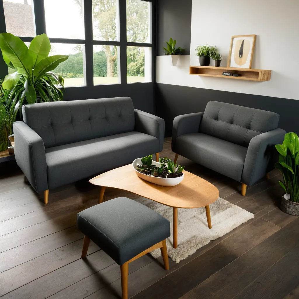 Premium Mandel Fabric Sofa - Pet Friendly, Scratch Resistant, Comfortable Modern Living Room Furniture for Small Spaces - Perfect for Apartments, Condos & Cozy Homes