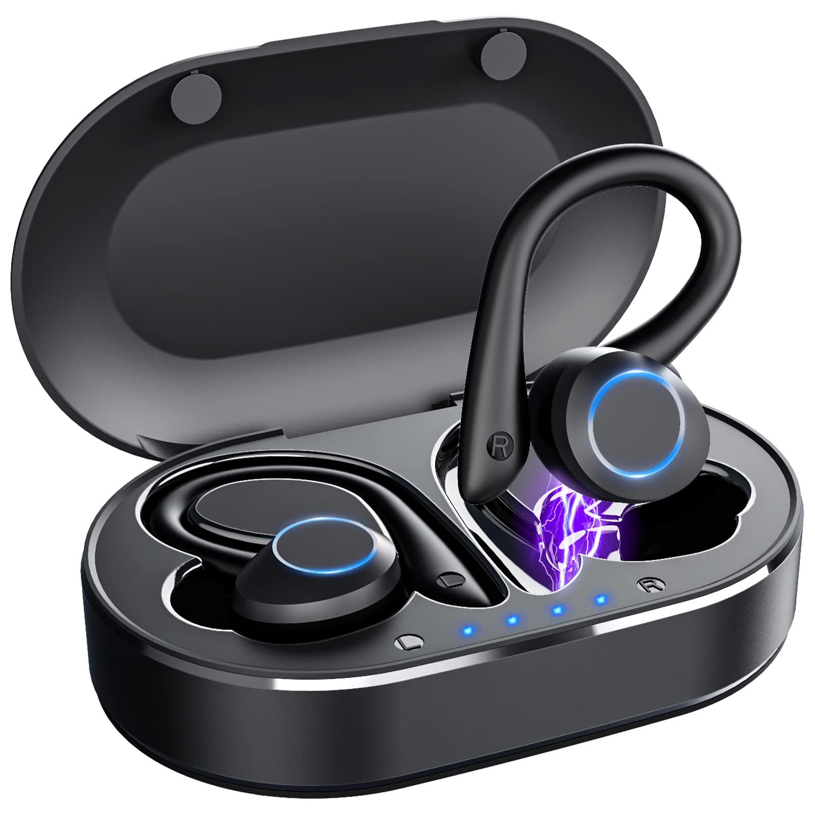 Wireless Earbuds Bluetooth 5.3 - 50Hrs Playtime HiFi Stereo Sports Headphones with Noise Cancelling & Mic | Perfect for Running, Gym Workouts & Commuting | Wireless Bluetooth Earphones