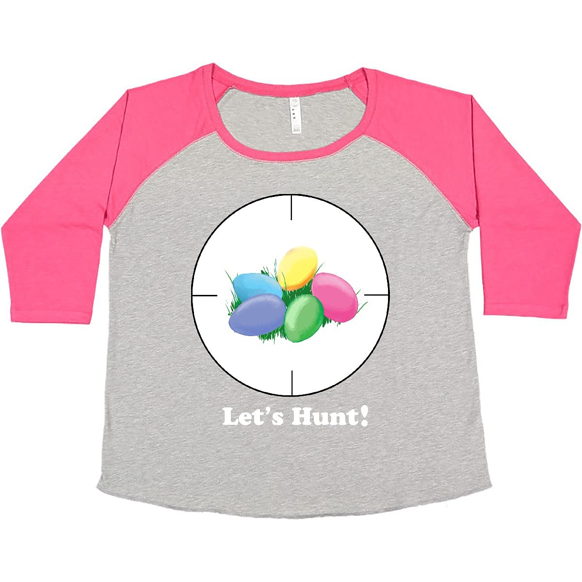 Inktastic Easter Egg Hunt 'Let's Hunt' Women's Plus Size T-Shirt - Fun Spring Party Outfit for Easter Celebrations & Family Gatherings