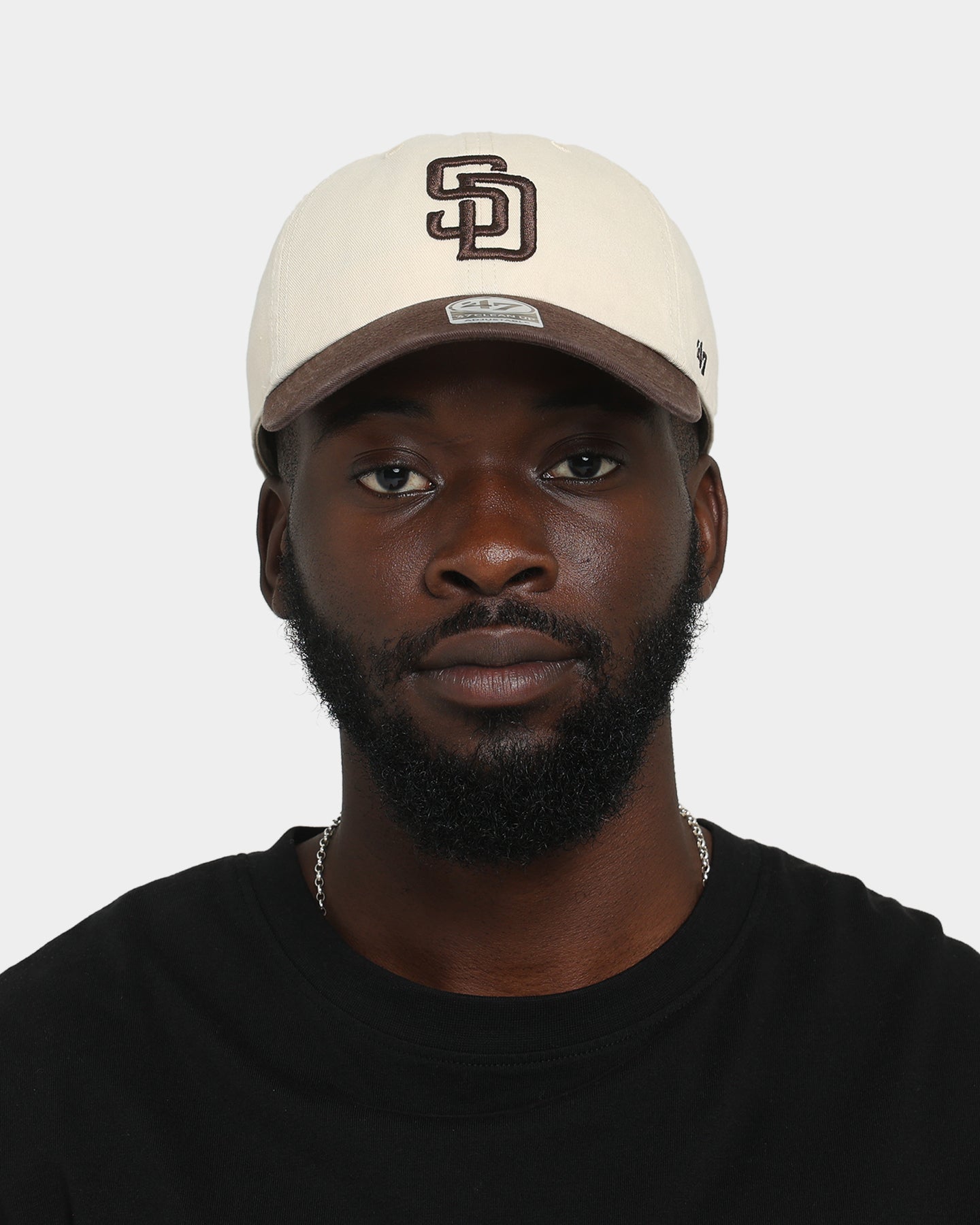 47 Brand San Diego Padres Two-Tone MVP DT Snapback Hat - Adjustable Baseball Cap for Men & Women - Perfect for Baseball Games, Streetwear Fashion & Casual Outfits
