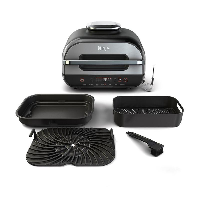 Ninja Foodi Smart XL Grill & Air Fryer Combo - 6-in-1 Indoor Electric Grill with Air Frying, Roasting, Baking, Broiling & Dehydrating - Perfect for Grilling Steaks, Frying Chicken & Healthy Cooking at Home