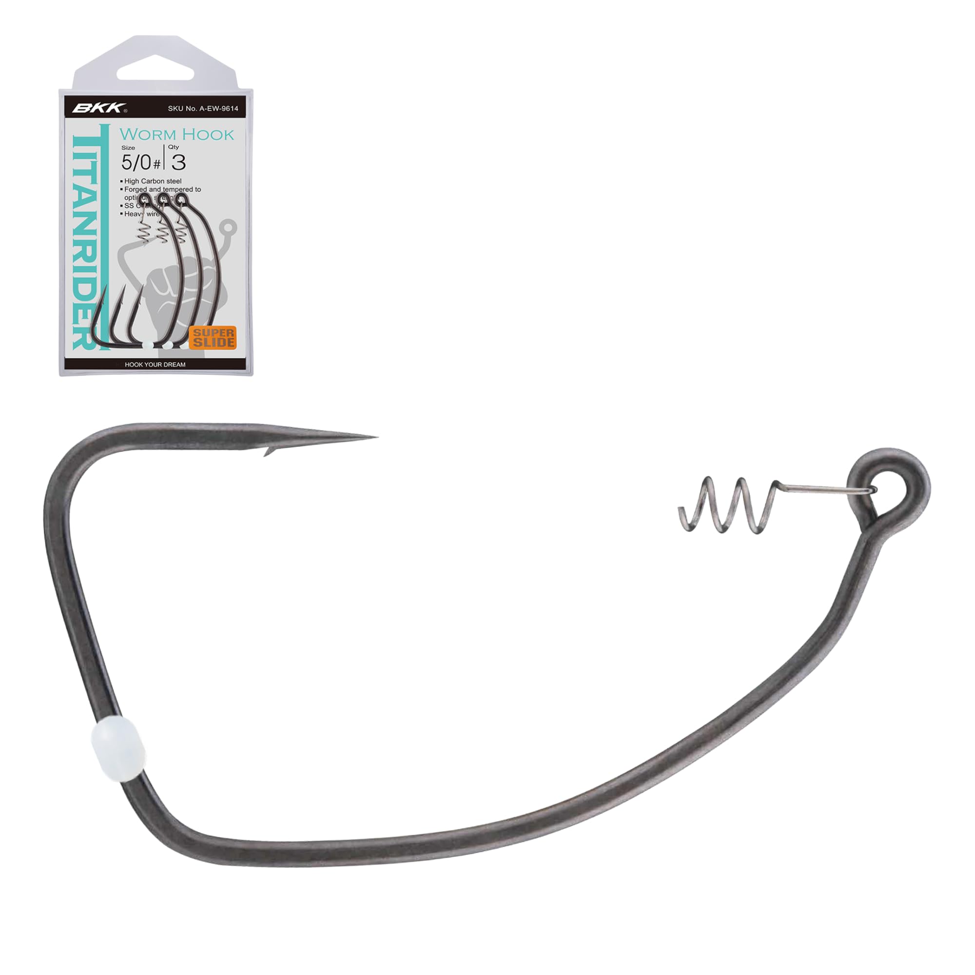 BKK Hooks Titanrider - Premium Fishing Hooks for Bass, Trout & Saltwater | Sharp & Durable Stainless Steel Hooks | Ideal for Freshwater & Deep Sea Fishing Adventures