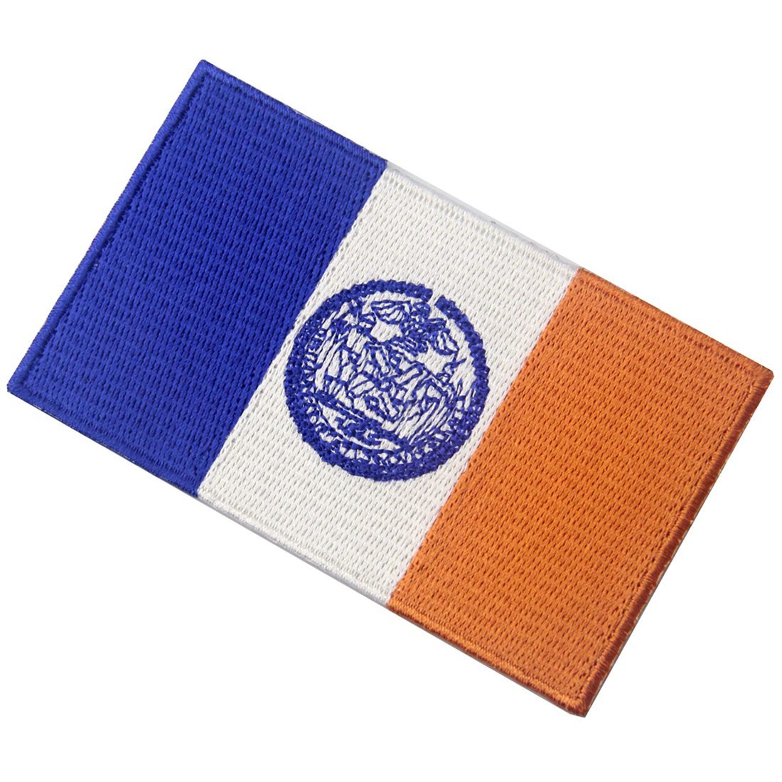 New York City Flag Patch - Embroidered Iron On & Sew On Emblem for Jackets, Bags, Hats - NYC Souvenir & Patriotic Accessories