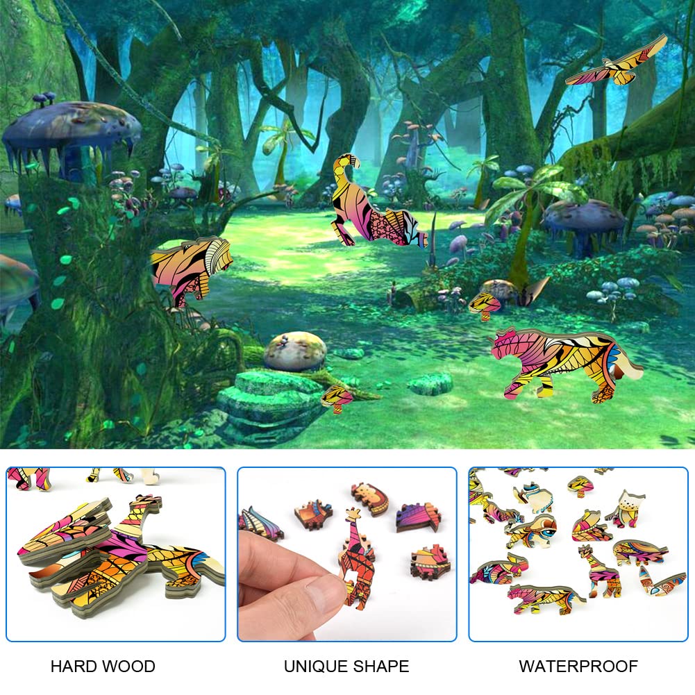 OSDUE 3D Wooden Animal Puzzle for Adults & Kids 8+ | 36-Piece Wood Jigsaw Puzzle with Gift Box | Family Board Game, Home Decor, Birthday Gift for Boys & Girls | Perfect for Stress Relief & Family Bonding