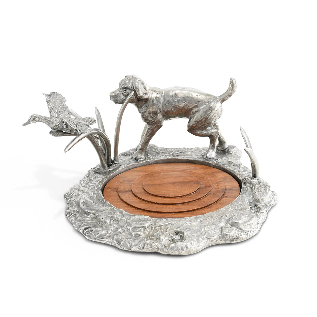 Premium Labrador Retriever & Duck Wine Coaster Set - Absorbent Coasters for Wine Bottles & Glasses - Perfect for Dog Lovers & Home Bar Decor