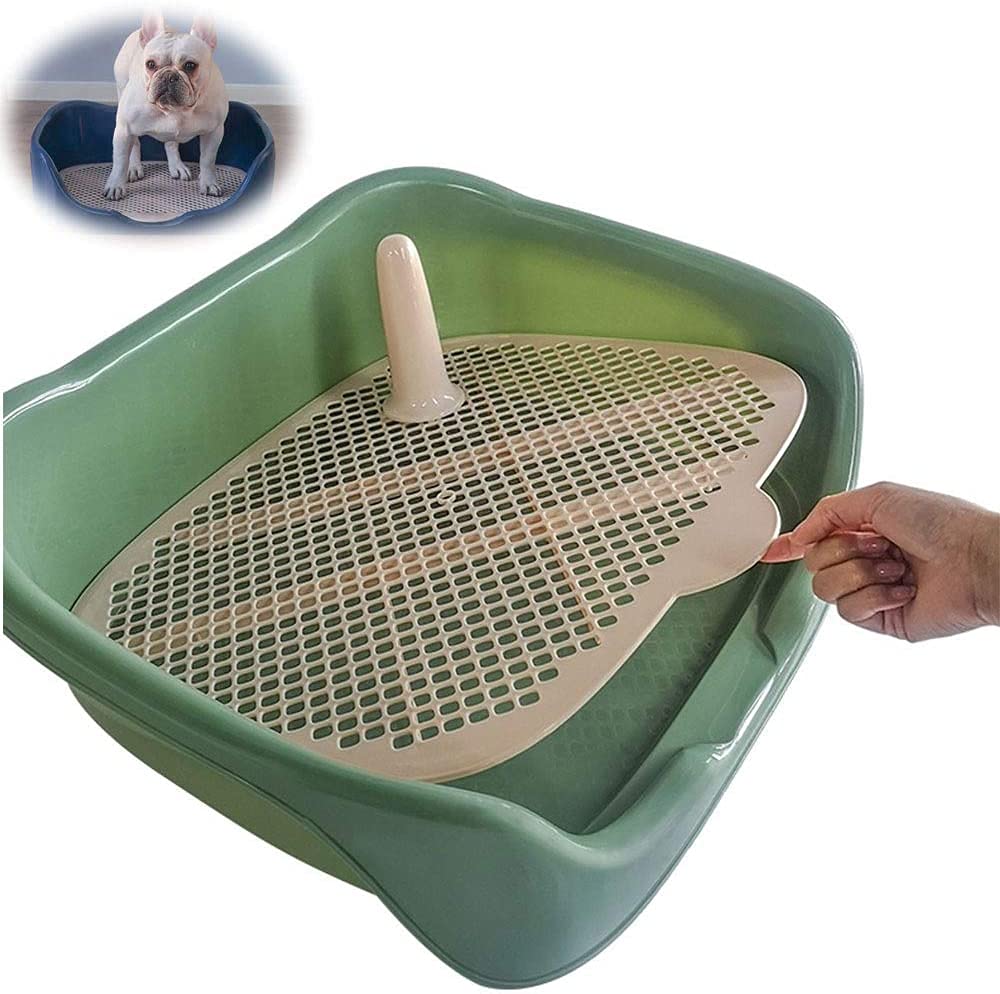 FBWSM Pet Training Toilet for Dogs and Cats - Indoor Dog Urinal & Poop Tray with Cleaning Bowl - Perfect for Bichon, Puppy & Small Pet Potty Training - Ideal for Home, Apartment & Travel Use