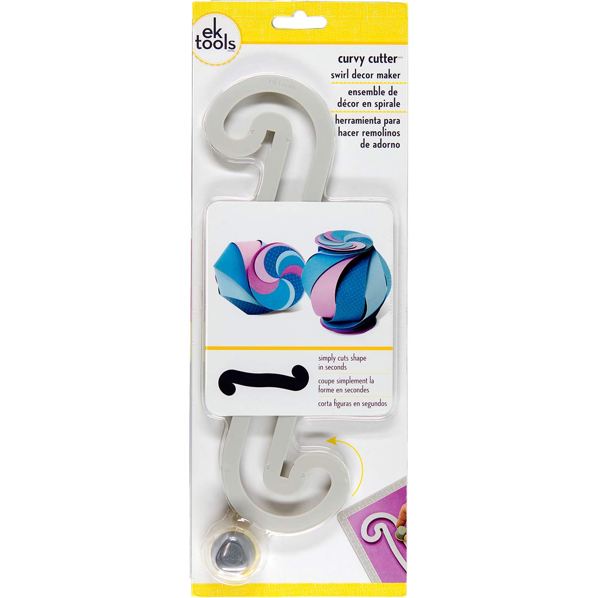 EK Tools Curvy Cutter Swirl Decor Maker - Professional Scrapbooking & Card Making Tool for DIY Crafts, Paper Cutting, and Creative Designs | Perfect for Scrapbooks, Greeting Cards, and Home Decor Projects