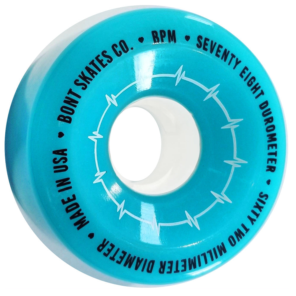 Bont BPM 62mm Quad Wheels 4-Pack - High Performance Skate Wheels for Aggressive Inline Skating and Roller Derby