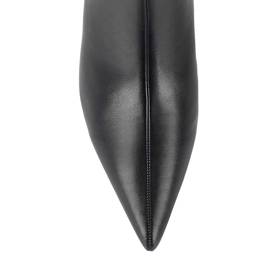 Lucila Women's Knee High Boots - Black Leather Fashion Boots for Fall & Winter | Stylish & Comfortable for Work, Party & Daily Wear