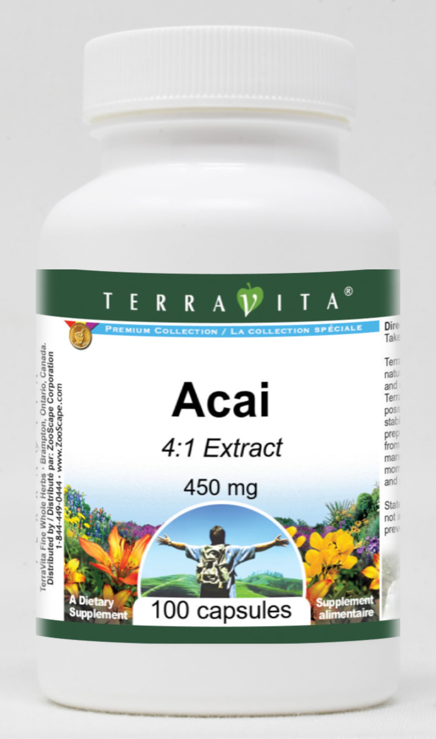 Acai Berry Extract 4:1 - 450mg per Capsule (100 Capsules, 3 Pack) | Premium Antioxidant Supplement for Energy & Immune Support | ZIN: 518806 | Great for Daily Wellness & Fitness Routines