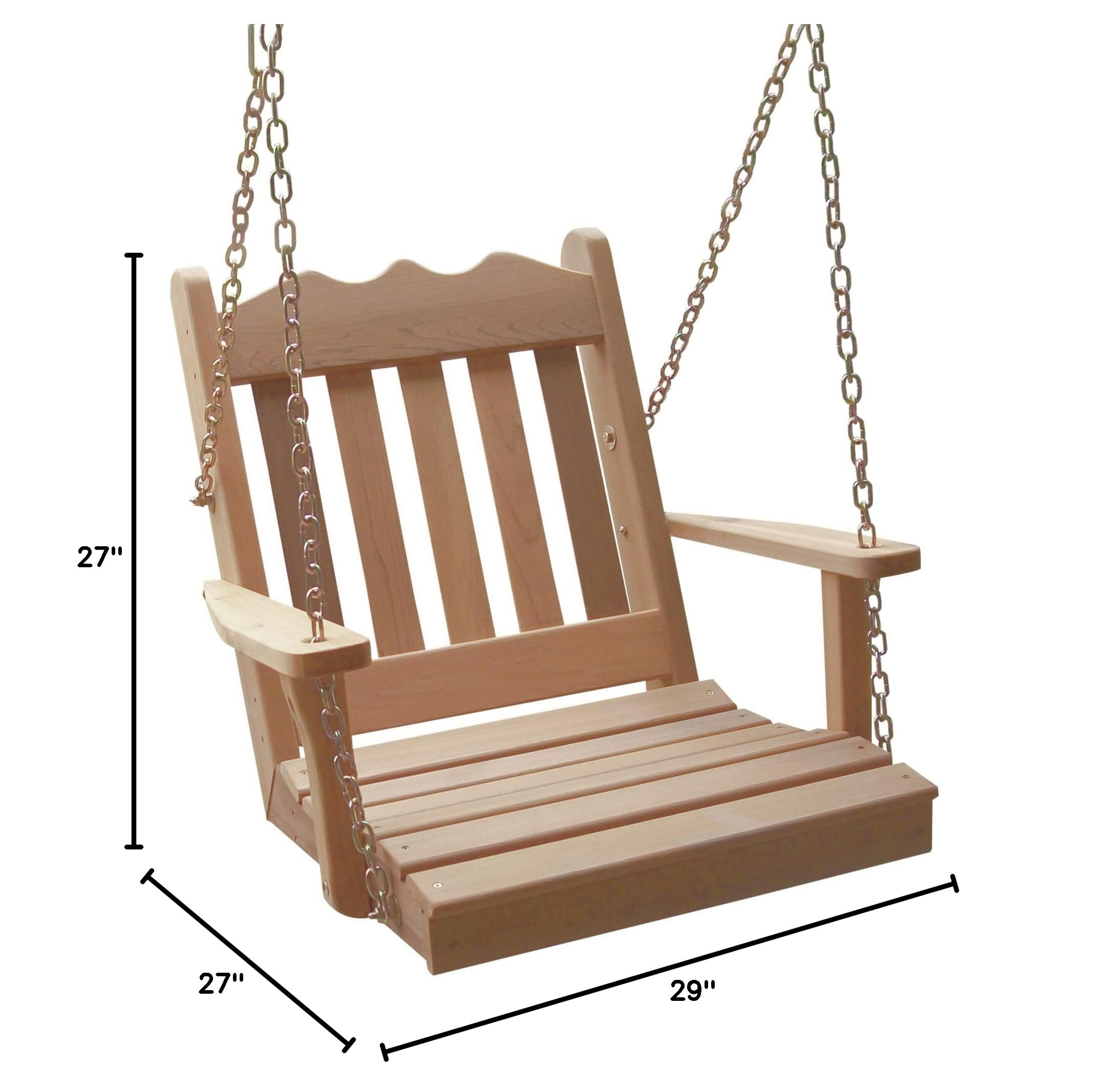 Royal English Style 2-Foot Pine Swing Chair Unfinished - Perfect for Patio, Garden, and Backyard Relaxation